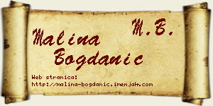 Malina Bogdanić vizit kartica